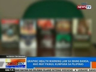 NTG: Graphic health warning law sa ibang bansa, mas may pangil kumpara sa PHL
