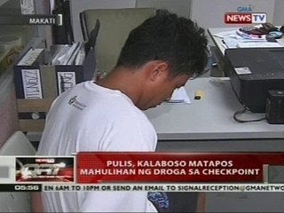 QRT: Pulis, kalaboso matapos mahulihan ng droga sa checkpoint
