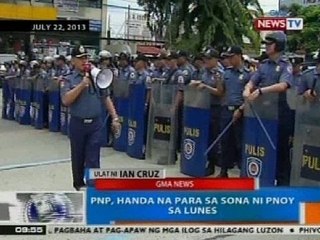 NTG: PNP, naghahanda na para sa SONA ni PNoy sa Lunes