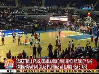 UB: Fans, dismayado dahil hindi natuloy ang paghaharap ng Gilas Pilipinas at ilang NBA stars