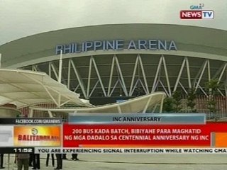 200 bus kada batch, bibiyahe para maghatid ng mga dadala sa Centennial Anniversary ng INC