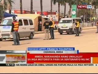 BT: MMDA, nakahanda nang umalalay sa mga motorista para sa sentenaryo ng INC