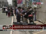 Mga rider ng motorsiklo sa Mandaluyong, pagbabawalan nang mag-angkas ng 'di kaanak