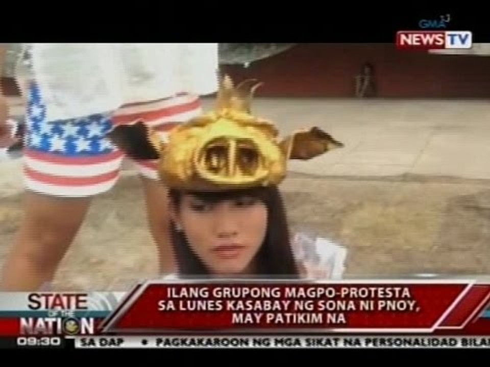 SONA:  Ilang grupong magpo-protesta sa lunes kasabay ng SONA ni pnoy, may patikim na