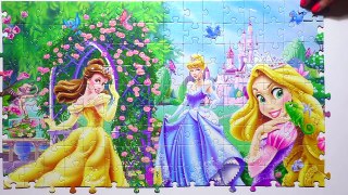 Disney Princess Puzzle Games Rompecabezas de Rapunzel, Cinderella, Belle Kids Learning Toy