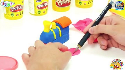 TRAINS FOR CHILDREN VIDEO: Turbo Train We Make Playdough Snail Toys Review from Cartoon