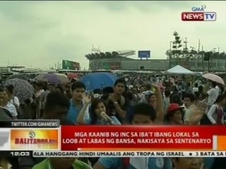 Descargar video: BT: Mga kaanib ng INC sa iba't ibang lokal sa loob at labas ng bansa, nakisaya sa sentenaryo