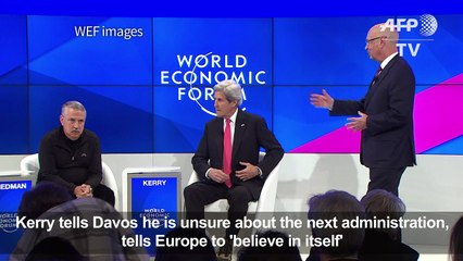 Kerry in Davos tells Europe to 'believe in itself'