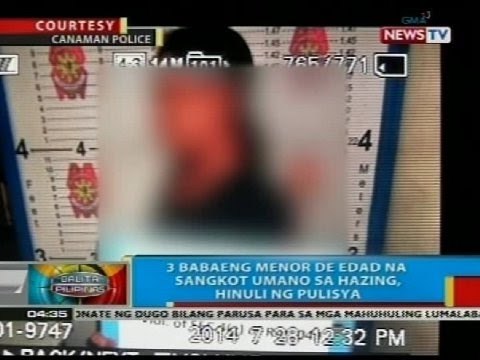 BP: 3 babaeng menor de edad na sangkot umano sa hazing, hinuli ng pulisya