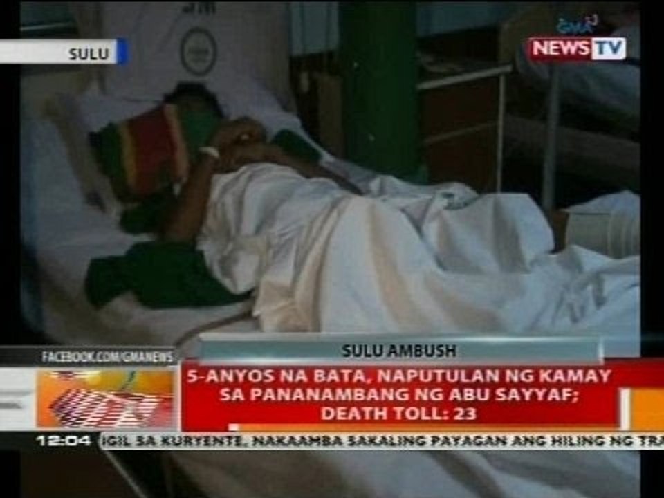 BT: 5-anyos na bata, naputulan ng kamay sa pananambang ng Abu Sayyaf