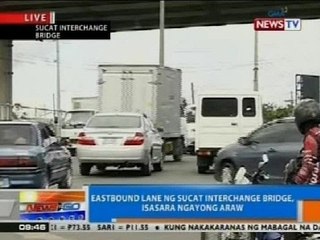 NTG: Eastbound lane ng Sucat Interchange Bridge, isasara ngayong Miyerkules
