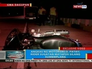 Angkas ng motorsiklo, patay; rider sugatan matapos silang sumemplang sa Dagupan City