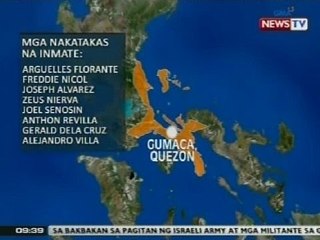 NTG: 8 preso ng BJMP District Jail sa Gumaca, Quezon, nakatakas