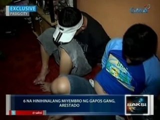 Saksi: 6 na hinihinalang miyembro ng Gapos Gang, arestado sa Pasig
