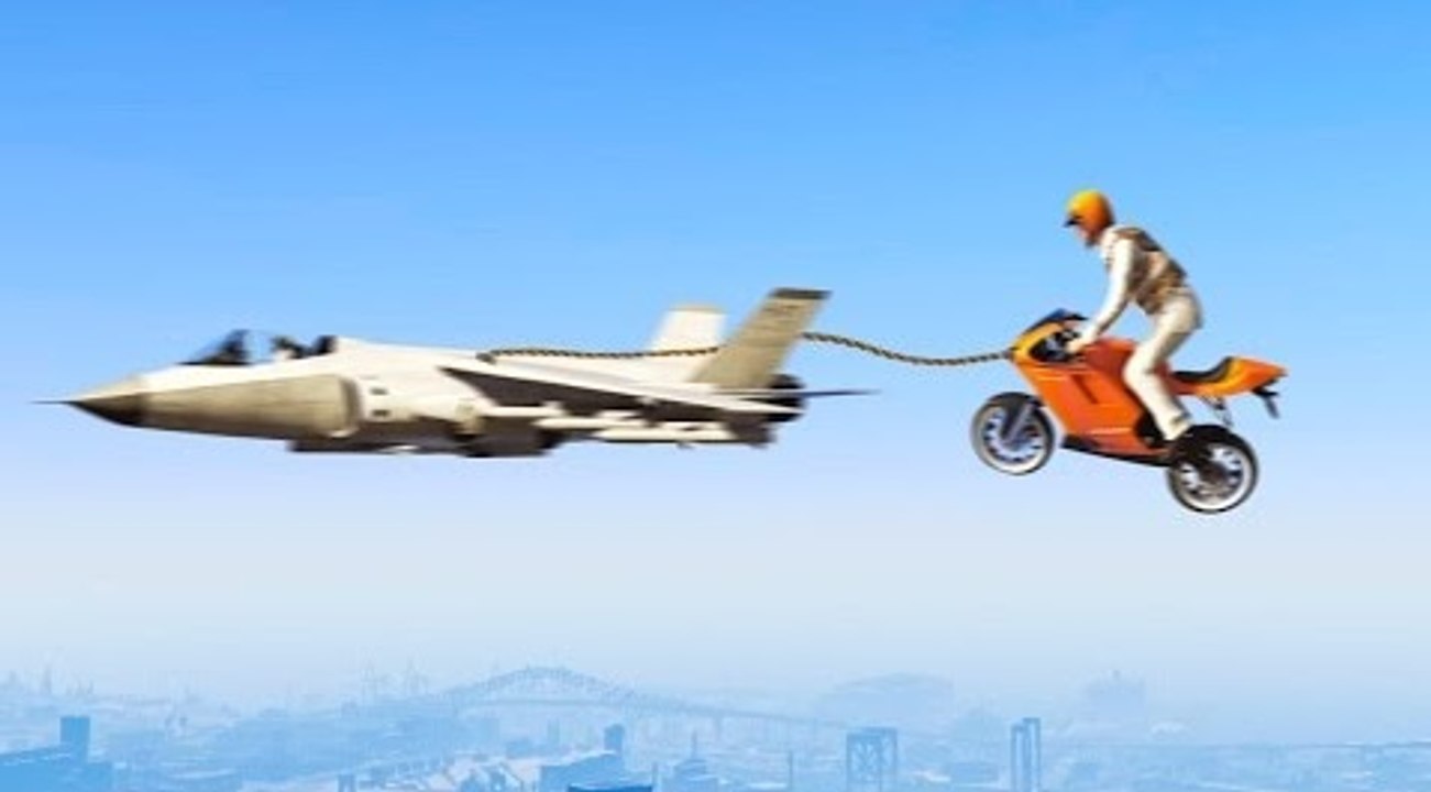 KWEBBELKOP-FLYING BIKES vs. JETS! (GTA 5 Funny Moments)
