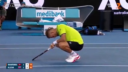 Tenis maçında talihsiz kaza