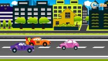 Eğitici çizgi film - Kırmızı Yarış Arabası ve Polis arabası - Akıllı Arabalar - Türkçe İzle