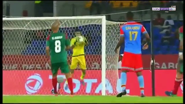 ملخص واهداف مباراة المغرب والكونغو الديمقراطية 0-1 شاشة كاملة ( كاس امم افريقيا 2017 ) HD_ _011