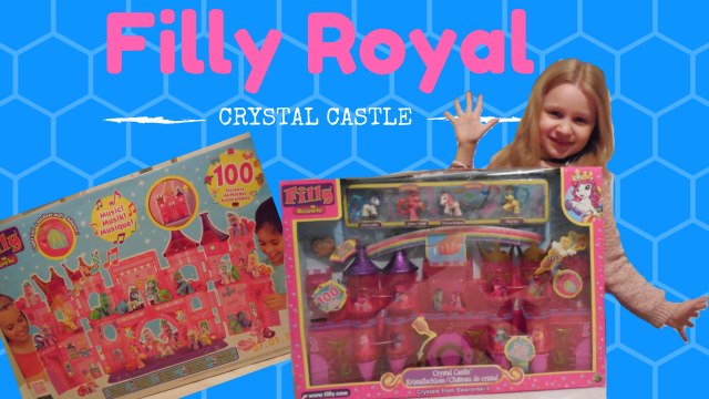 Pony Toy unboxing Princess FILLY Royale Crystal Castle Glitter Pony Unicorn Pferde Unboxing Toy Video Kids MLP