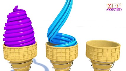 Learning Numbers For Children With 3D Balloon - Learn Colors with Ice Cream - Kids Video 2017