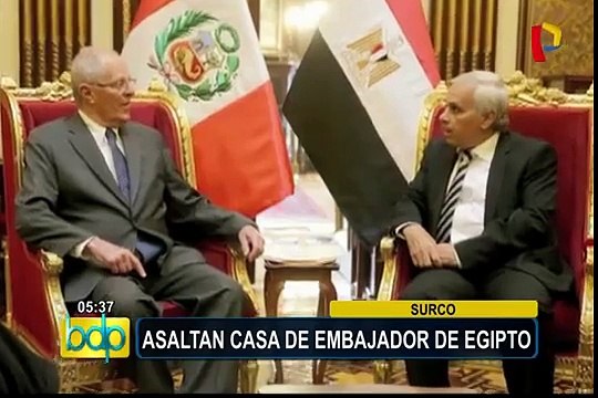Asaltan residencia de embajador de Egipto y se llevan objetos valorizados en US$20 mil