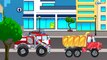 The Fire Truck Putting Out Fires - Service Vehicles. Little Cars & Trucks Cartoon for kids
