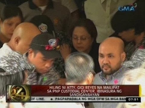 24 Oras: Hiling ni Atty. Gigi reyes na mailipat sa PNP Custodial Center, ibinasura ng Sandiganbayan
