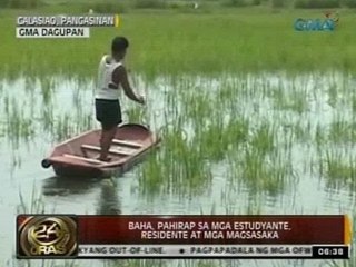 24 Oras: Baha, pahirap sa mga estudyante, residente at mga magsasaka sa Pangasinan