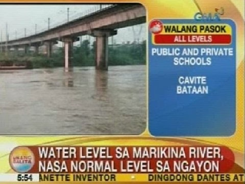 UB: Water level sa Marikina River, nasa normal...