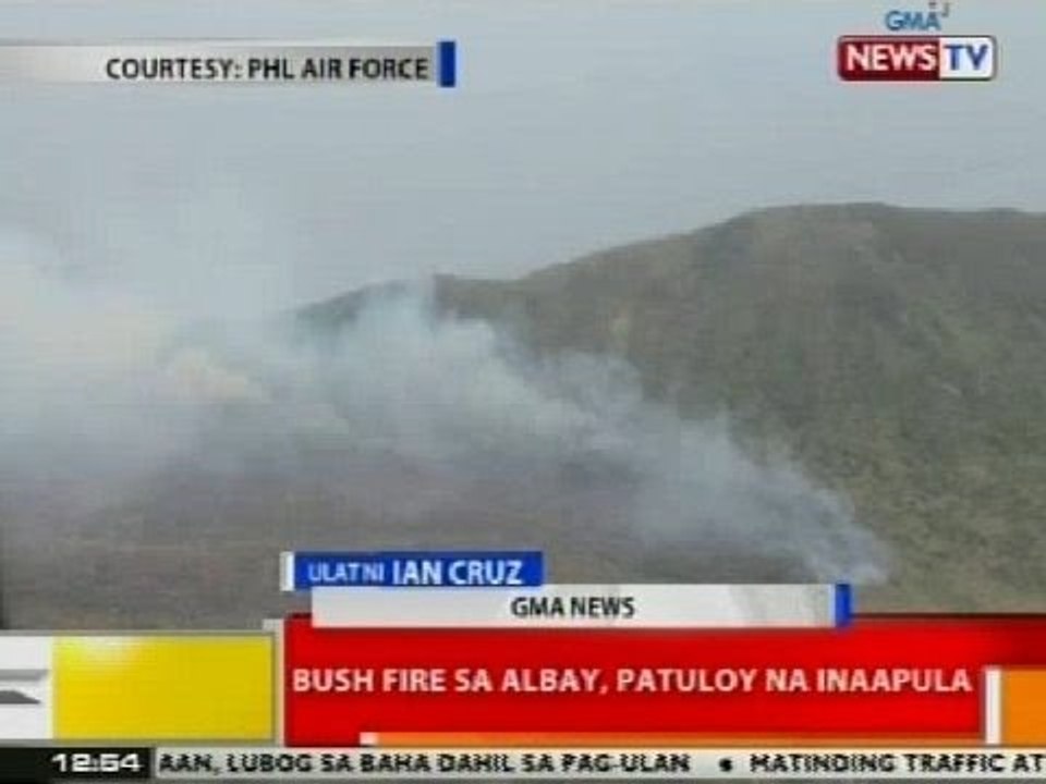 BT: Bush fire sa Albay, patuloy na inaapula