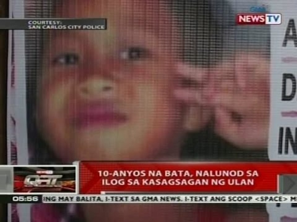 QRT: 10-anyos na bata, nalunod sa ilog sa kasagsagan ng ulan