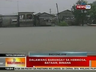 BT: Dalawang barangay sa Hermosa, Bataan, binaha