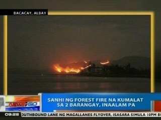 NTG: Sanhi ng forest fire na kumalat sa 2 barangay sa Bacacay, Albay, inaalam pa