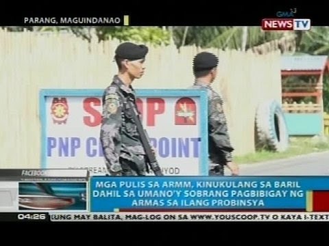 BP: Mga pulis sa ARMM, kinukulang sa baril