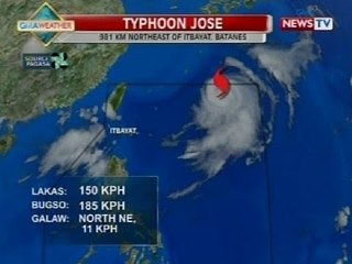 NTG: Typhoon Jose, nakalabas na ng PAR