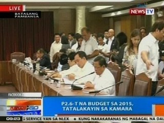 NTG: P2.6-T na budget sa 2015, tatalakayin sa Kamara