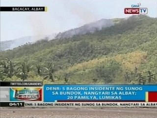 BP: DENR: 5 bagong insidente ng sunog sa bundok, nangyari sa Albay