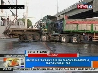 NTG: 6 na sasakyan na nagkarambola sa C5-Ortigas, natanggal na