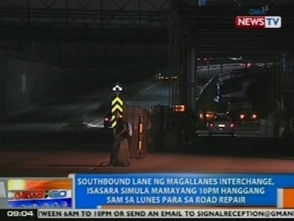 NTG: Southbound lane ng Magallanes Interchange, isasara simula mamayang gabi para sa road repair
