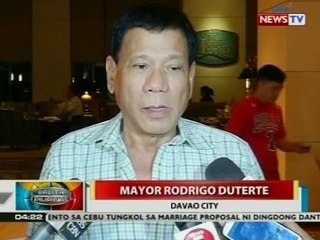 Pananampal ni QC Mayor Bautista sa isa umanong drug pusher, sinang-ayunan ni Mayor Duterte