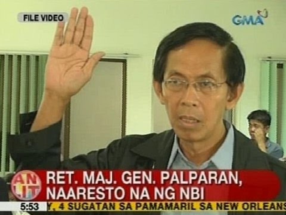UB: Ret. Maj. Gen. Palparan, naaresto na ng NBI