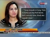 BT: DOH Usec. Janet Garin, itinangging may nasabi siyang buhay pa ang pork barrel