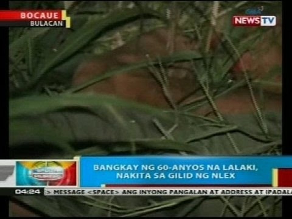 BP: Bangkay ng 60-anyos na lalaki, nakita sa gilid ng NLEX