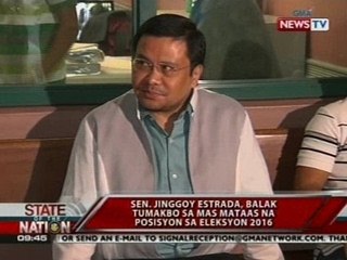 Video herunterladen: SONA: Sen. Estrada, balak tumakbo sa mas mataas na posisyon sa Eleksyon 2016