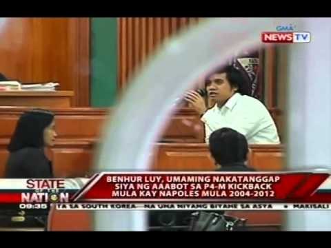 SONA: Benhur Luy, umaming nakatanggap soya ng aabot sa P4-M kickback mula kay Napoles mula 2004-2012