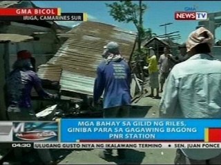 Mga bahay sa gilid ng riles sa Iriga City, Camarines Sur, giniba para sa gagawing bagong PNR station