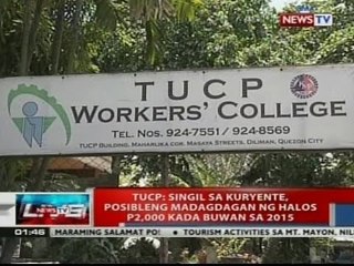 Download Video: NTVL: TUCP: Singil sa kuryente, posibleng madagdagan ng halos P2,000 kada buwan sa 2015