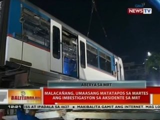 BT: Malacañang, umaasang matatapos sa martes ang imbestigasyon sa aksidente sa MRT