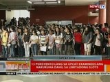 BT: UPCAT 2014 examinees, dagsa pa rin sa U.P. Diliman Campus kahit umuulan