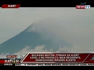 SONA: Bulkang Mayon, itinaas sa alert level 2 ng PHIVOLCS